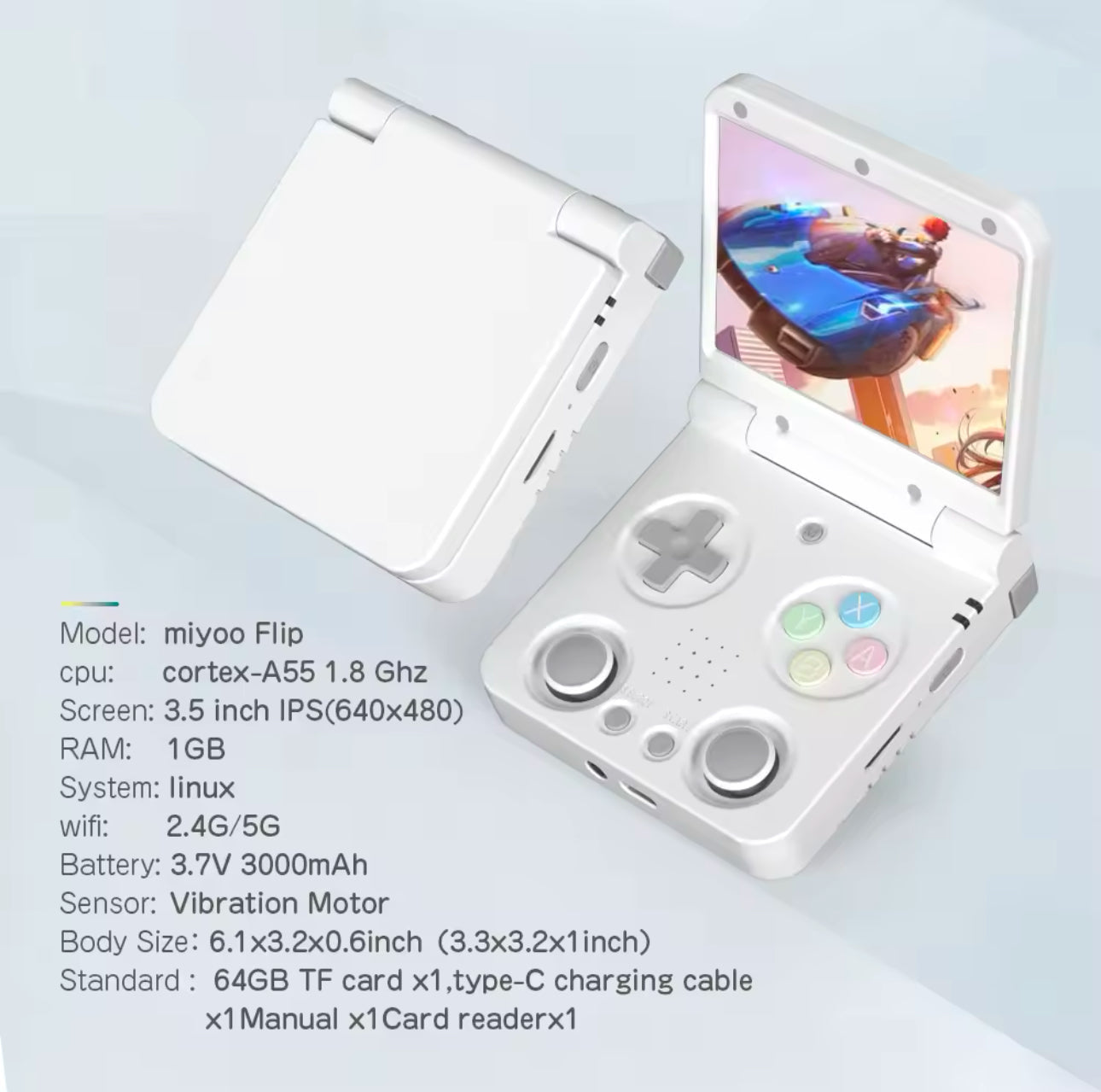 Miyoo Flip v2 - Portable Video Game Console - Miyoo Mini V2