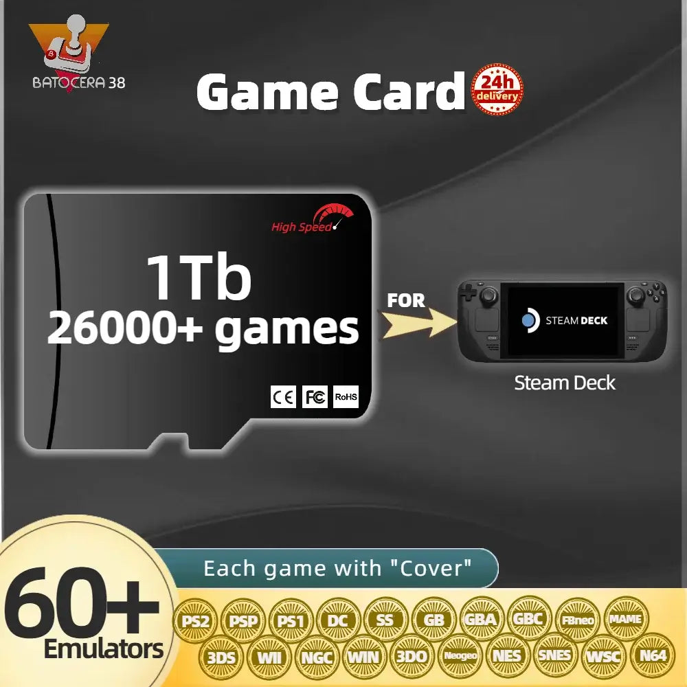 Game Card For R36H  Plug&play Pre-install Retro Games PSP PS1 SD Memory TF H-Speed 1TB 512G 256G 128G - Miyoo Mini V2