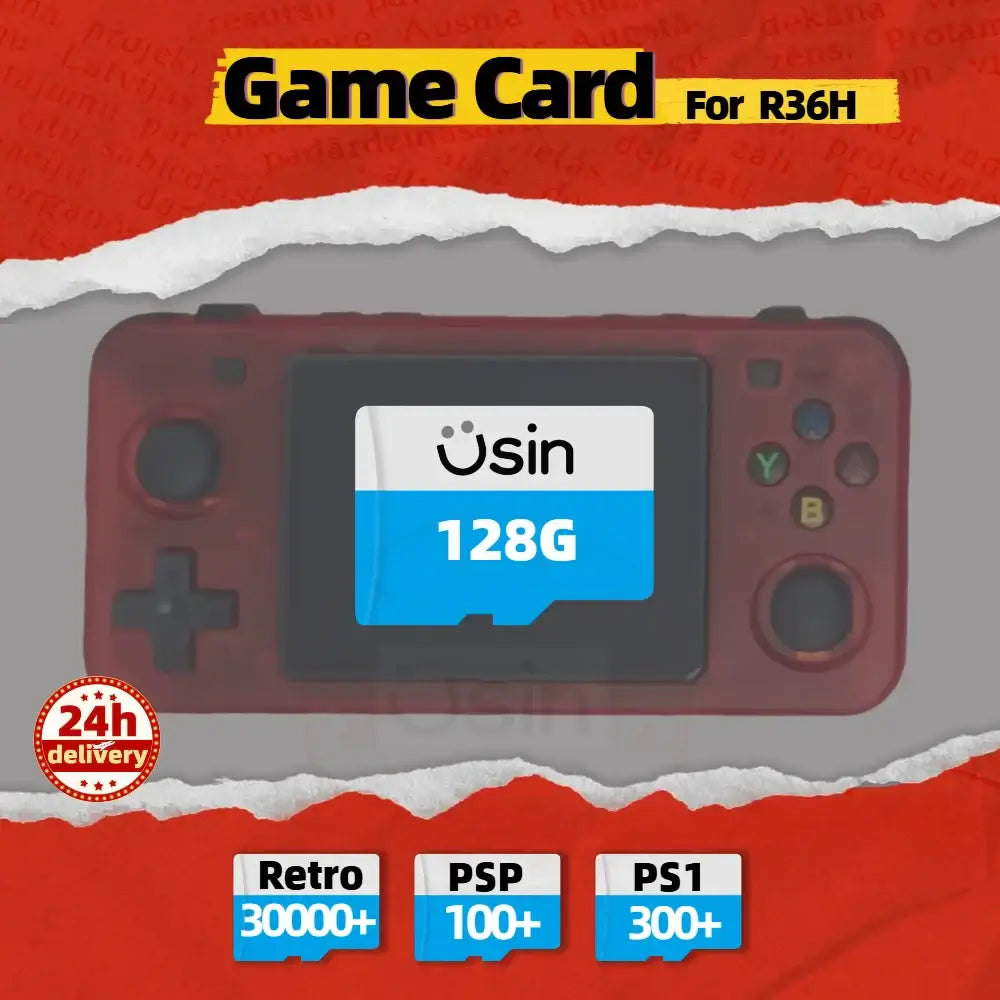 Game Card For R36H  Plug&play Pre-install Retro Games PSP PS1 SD Memory TF H-Speed 1TB 512G 256G 128G - Miyoo Mini V2