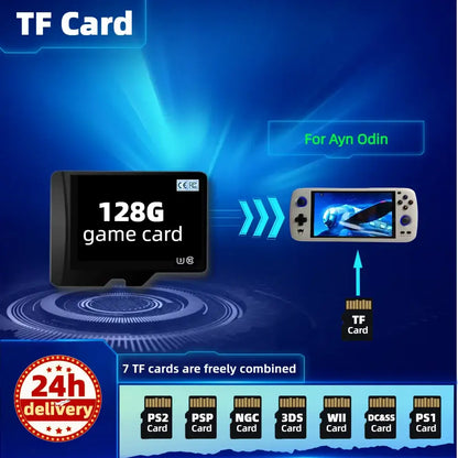 Game Card For R36H  Plug&play Pre-install Retro Games PSP PS1 SD Memory TF H-Speed 1TB 512G 256G 128G - Miyoo Mini V2